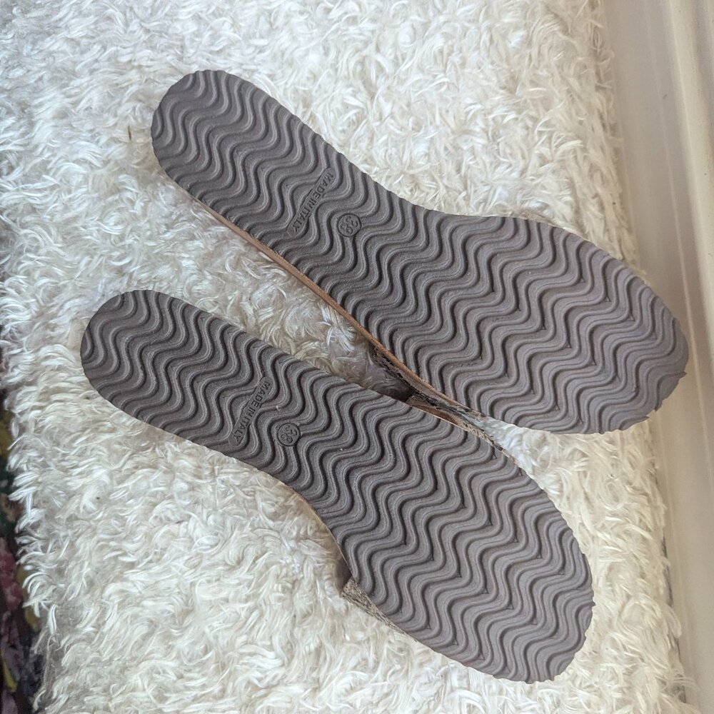 Sundance Isle of Palms Snake Skin Print Platform Leather Sandals Slides Sz 8 - Picture 6 of 7